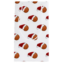 Sacola Para Presentes Pequena Basquete de Natal e Hoop