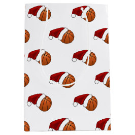 Sacola Para Presentes Pequena Basquete de Natal e Hoop