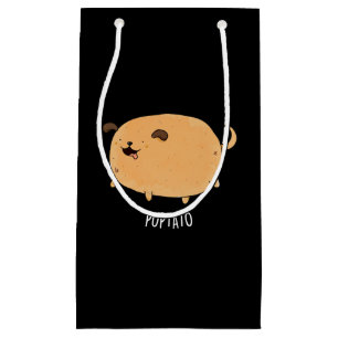 Sacola Para Presentes Pequena Batata Engraçada Engraçada Puppy Batata Negra BG