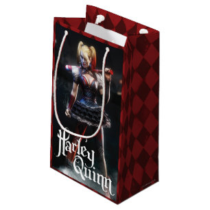 Sacola Para Presentes Pequena Batman Arkham Knight Harley Quinn com o Batman