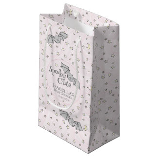 Sacola Para Presentes Pequena Bats Rosa, Chá de fraldas Bonitinho