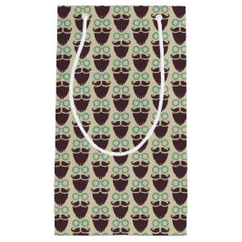 Sacola Para Presentes Pequena Beard Mustache Padrões de óculos Pequenos presente