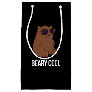 Sacola Para Presentes Pequena Beary Legal Engraçado Urso Castanho Pun Escuro BG