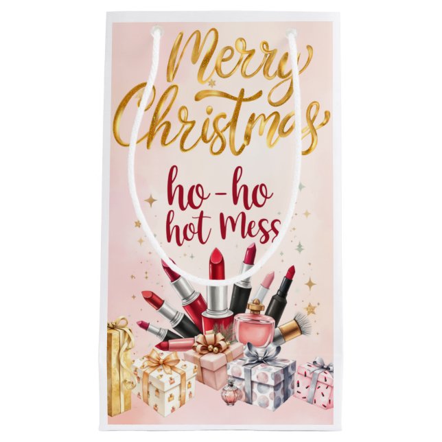 Sacola Para Presentes Pequena Beautiful Cosmetics inspired  (Frente)