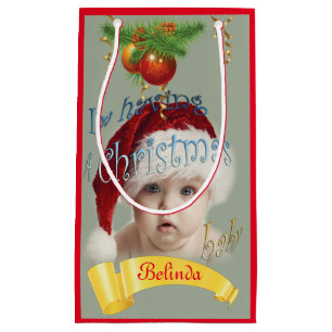 Sacola Para Presentes Pequena Bebê Natal