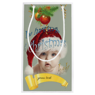 Sacola Para Presentes Pequena Bebê Natal