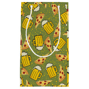 Sacola Para Presentes Pequena Beer e Pizza Lovers