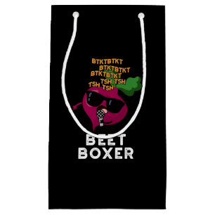 Sacola Para Presentes Pequena Beet Boxer Funny Beet Pun Dark BG