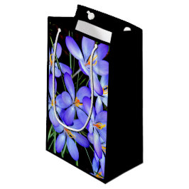 Sacola Para Presentes Pequena Bela Flor Silvestre Azul Natureza