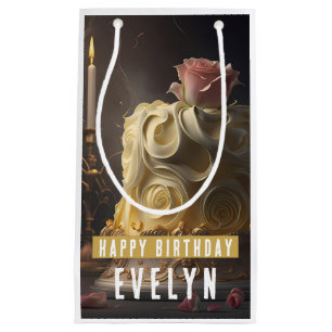 Sacola Para Presentes Pequena Beleza e Bolo da Besta - Aniversário