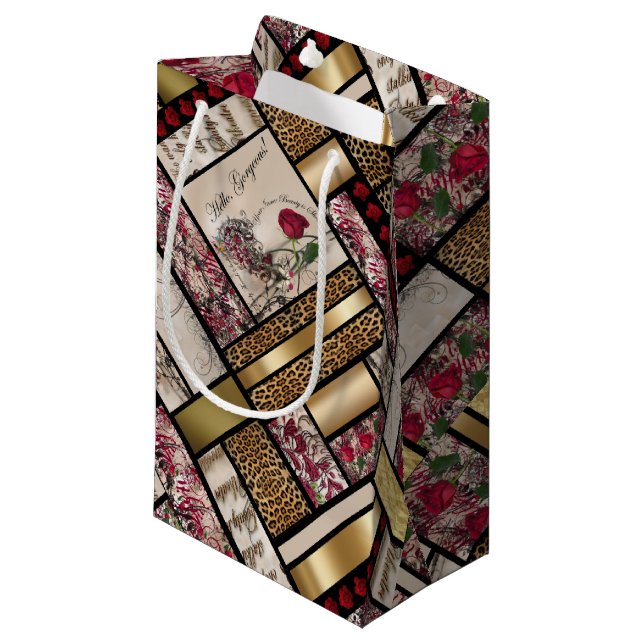 Sacola Para Presentes Pequena Beleza interna lindo (Frente inclinada)