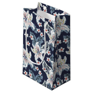 Sacola Para Presentes Pequena Belo padrão de flores elegante