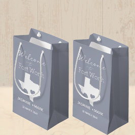 Sacola Para Presentes Pequena Bem-vindo ao Texas Fort Worth Custom Party Médio