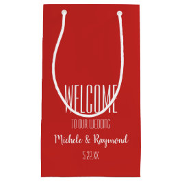 Sacola Para Presentes Pequena Bem-vindos ao nosso Casamento de Sacos de Presente