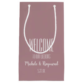 Sacola Para Presentes Pequena Bem-vindos ao nosso ROSA de casamento DEUS Sacos P