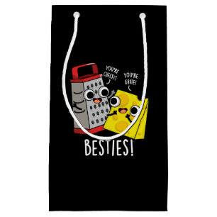 Sacola Para Presentes Pequena Besties Engraçado Queijo Grater Torre Escuro BG