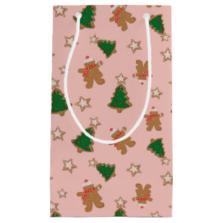 Sacola Para Presentes Pequena Biscoitos de Natal