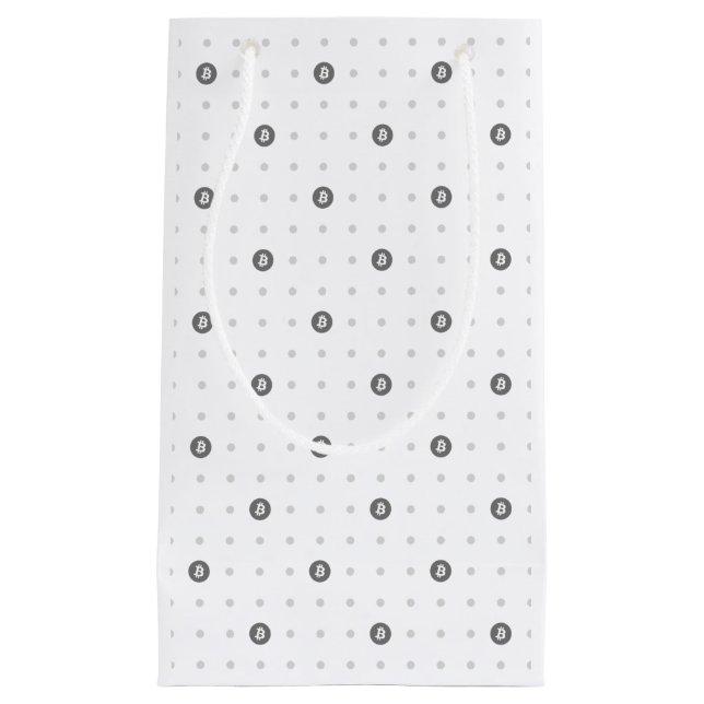 Sacola Para Presentes Pequena Bitcoin Polka Dots Gift Bag (Small)  (Frente)