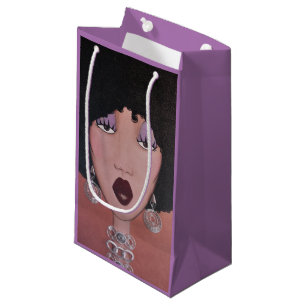 Sacola Para Presentes Pequena "Black Beauty Diva" Pequeno Saco-Presente