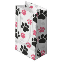 Black Pink Paw Print Dog Owner Puppy Lover Pets