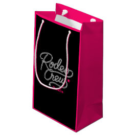 Sacola Para Presentes Pequena Black Pink Rodeo Crew Cowgirl Bachelorette