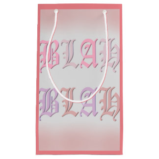 Sacola Para Presentes Pequena Blah Blah Chat canta fala dança sonho rosa