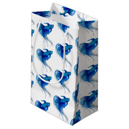 Sacola Para Presentes Pequena Blue Betta Fish