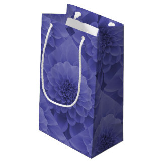 Sacola Para Presentes Pequena Blue Dahlia