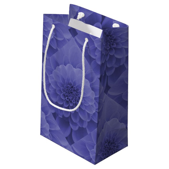 Sacola Para Presentes Pequena Blue Dahlia (Verso inclinado)