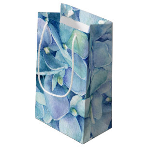 Sacola Para Presentes Pequena Blue Hydrangea