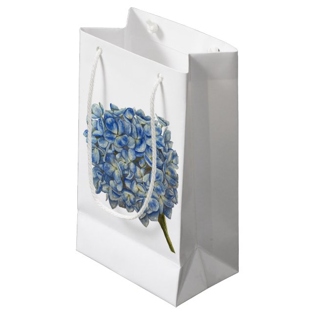 Sacola Para Presentes Pequena Blue Hydrangea Gift Bag (Frente inclinada)