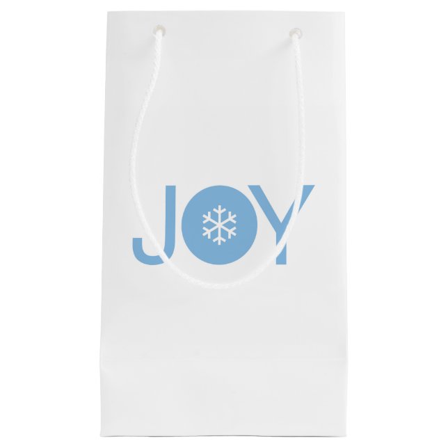Sacola Para Presentes Pequena Blue Joy Christmas Gift Bag (Frente)
