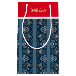 Sacola Para Presentes Pequena Blue Stripe Love Bag da Poeta Adiela Akoo