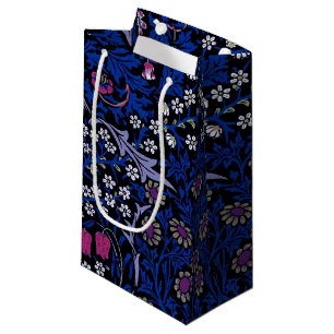 Sacola Para Presentes Pequena Blue Vintage Floral Patterno, William Morris
