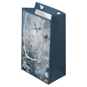 Sacola Para Presentes Pequena Blue Vintage Summer Impressão Bag Pequeno para Pre