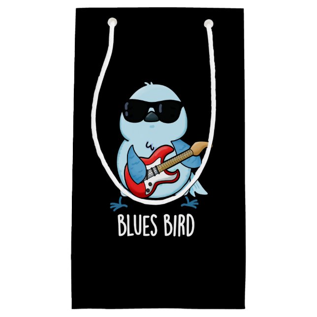 Sacola Para Presentes Pequena Bluebird Funny Bluebird Dark BG (Frente)