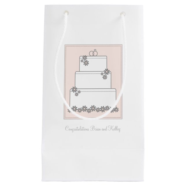 Sacola Para Presentes Pequena Blush Blooms Gift Bag (Frente)