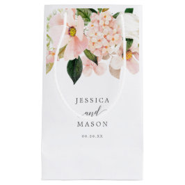Sacola Para Presentes Pequena Blush Hydrangea Hotel Casamento Gift Bag