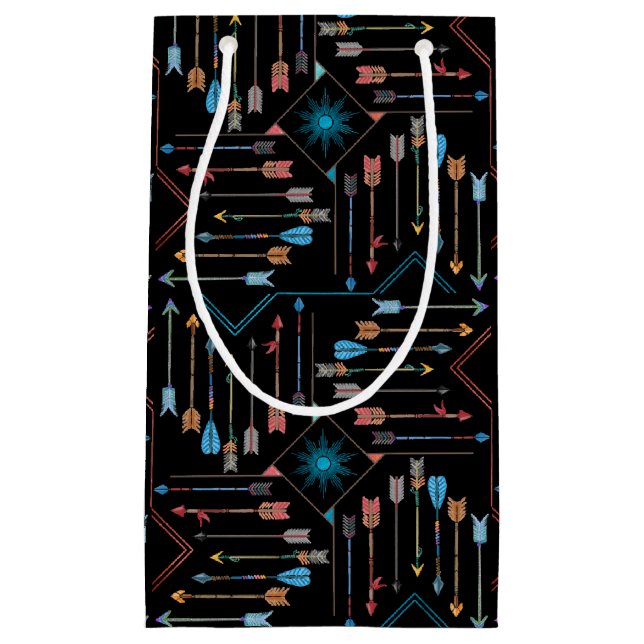 Sacola Para Presentes Pequena Boho Arrows e Sun V11 ID748 (Frente)