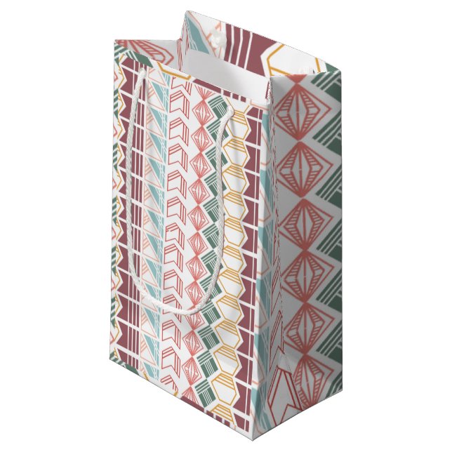 Sacola Para Presentes Pequena Boho Pattern (Frente inclinada)