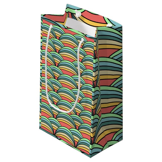 Sacola Para Presentes Pequena Boho Rainbows (Frente inclinada)