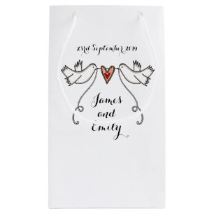 Sacola Para Presentes Pequena Boias Brancas de Presente Personalizadas