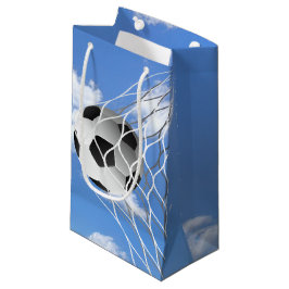 Sacola Para Presentes Pequena Bola de futebol na rede
