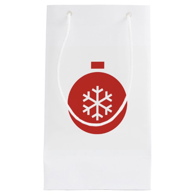 Sacola Para Presentes Pequena Bola de Natal - Bag para Presente (Frente)