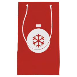 Sacola Para Presentes Pequena Bola de Natal Red Gift Bag