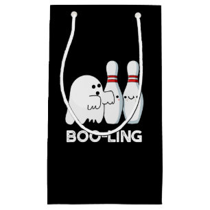 Sacola Para Presentes Pequena Boliche-Dia de as Bruxas engraçado-Boo-ling Ghost