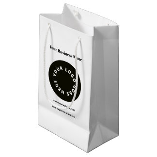 Sacola Para Presentes Pequena Bolsa Branca Moderna Adicione Seu Logotipo