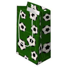 Sacola Para Presentes Pequena Bolsa de festas de padrão esportivo de futebol