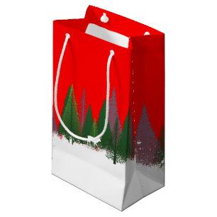 Sacola Para Presentes Pequena Bolsa de Papel da Cena de Natal