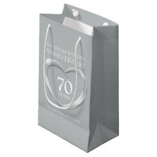 Sacola Para Presentes Pequena bolsa de presente de aniversário de casamento de 7
